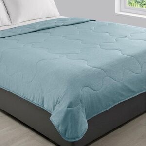 NEW Soft Sky Blue Quilted Cooling Comforter